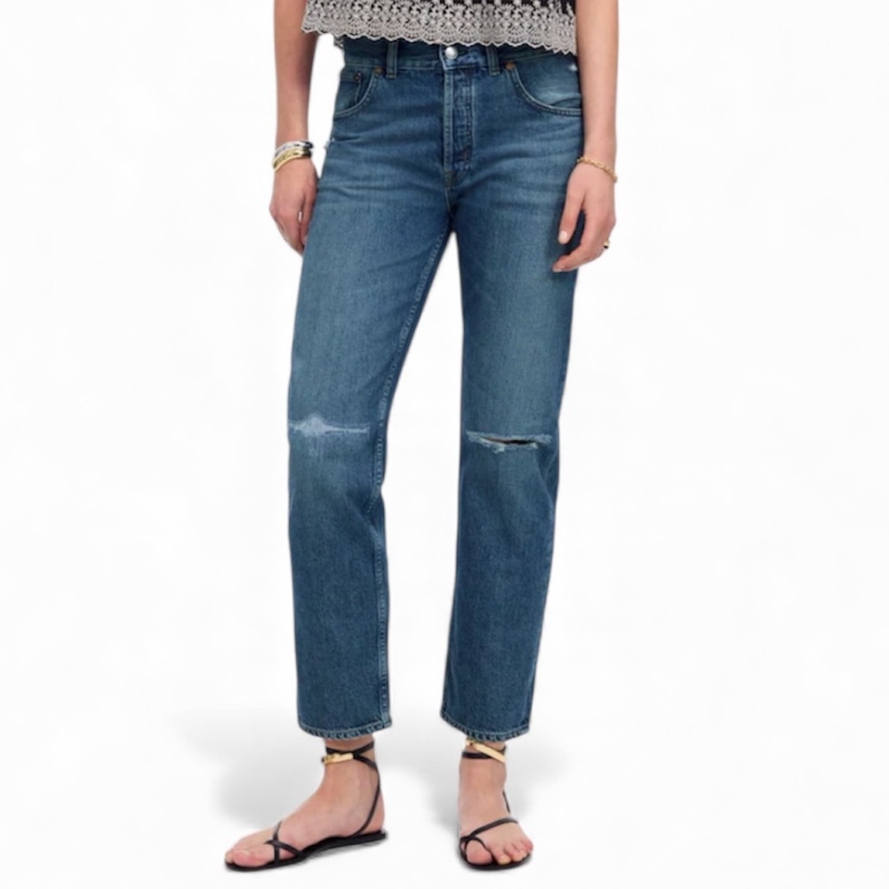 NEW • Madewell • The Dean Easy Straight Crop Jean